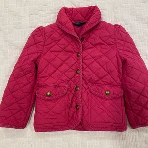 Pink 4T Polo by Ralph Lauren Quilted Jacket